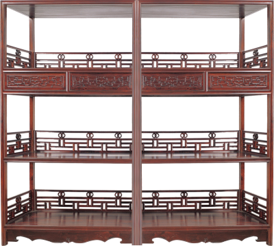品字欄桿書架